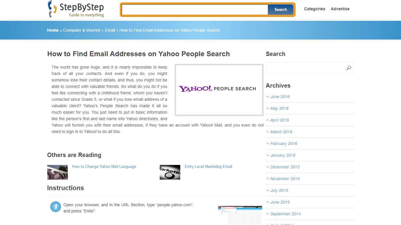How to Find Email Addresses on Yahoo People Search - STEPBYSTEP